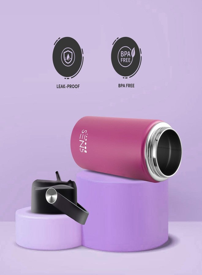 SENS Hydra Metallic Stainless Steel Sipper 500ml Water Bottle Hot or Cold up to 24 Hours | Leak Proof, BPA Free, Eco-Friendly | Travel | Office | Home | Purple - Image 4